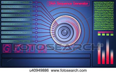 Stock Photograph - DNA sequence generator. Fotosearch