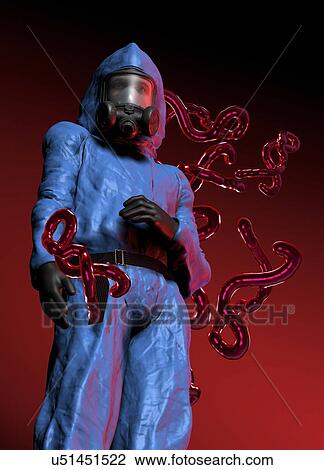Ebola epidemic, conceptual artwork View Large Illustration Drawing - Ebola epidemic, conceptual artwork. Fotosearch