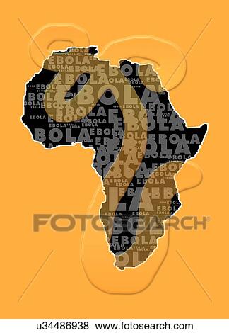 Stock Illustration - Ebola epidemic, conceptual artwork. Fotosearch