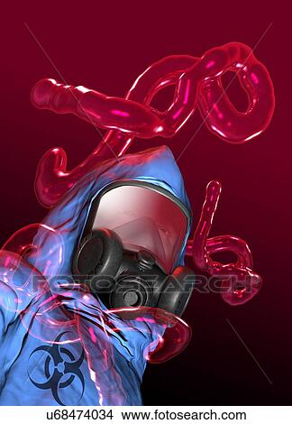 Stock Illustration - Ebola epidemic, conceptual artwork. Fotosearch
