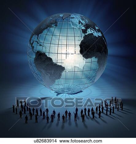 Global community, artwork View Large Illustration Stock Illustration - Global community, artwork. Fotosearch