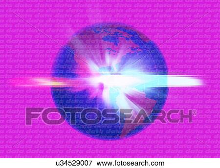 Stock Illustration - Global data, illustration. Fotosearch