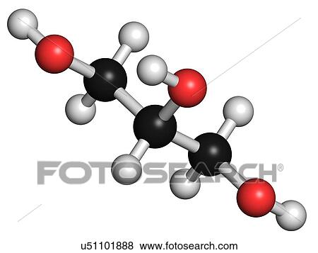 Glycerol molecule View Large Illustration Stock Illustration - Glycerol molecule. Fotosearch