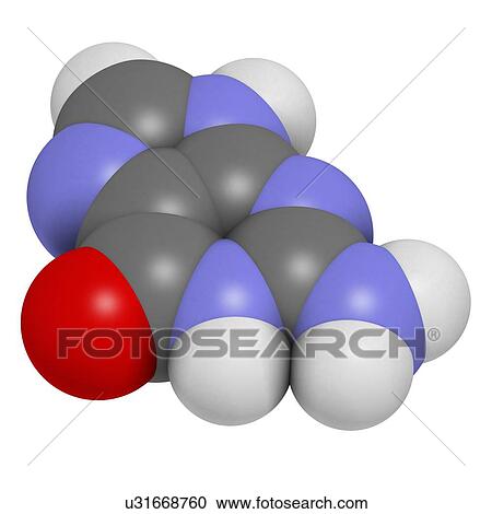 Clipart - Guanine purine nucleobase molecule. Fotosearch