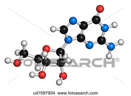 Guanosine purine nucleoside molecule View Large Illustration Stock Illustration - Guanosine purine nucleoside molecule. Fotosearch