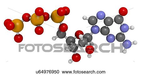 Clipart - Guanosine triphosphate molecule. Fotosearch