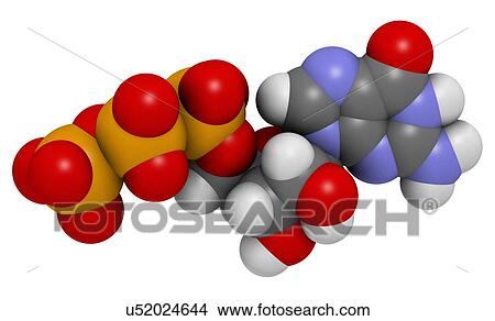Stock Illustration - Guanosine triphosphate molecule. Fotosearch