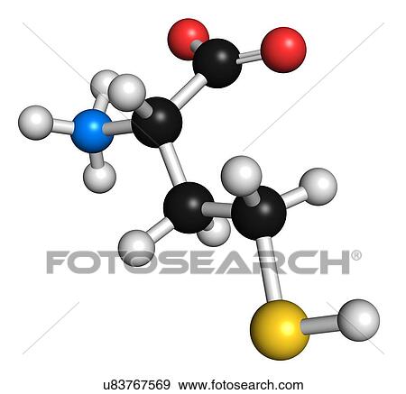 Stock Illustration - Homocysteine biomarker molecule. Fotosearch