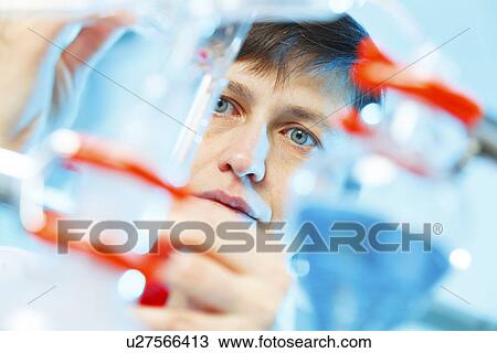 Stock Image - Lab technician working. Fotosearch