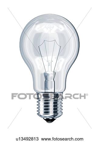 Light bulb, artwork View Large Illustration Drawing - Light bulb, artwork. Fotosearch