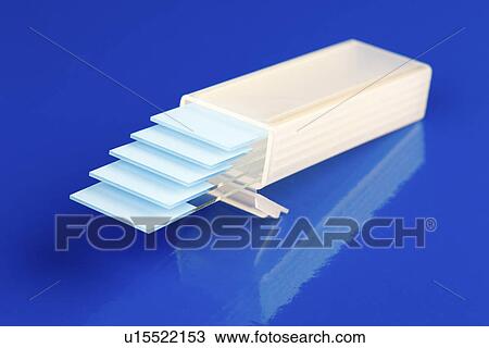 Stock Image - Microscope slides. Fotosearch