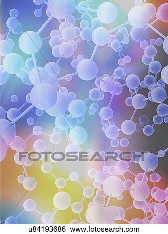 Stock Illustration - Molecule, artwork. Fotosearch