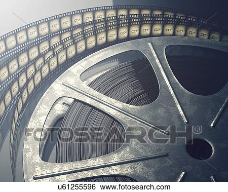 Movie reel, illustration View Large Illustration Stock Illustration - Movie reel, illustration. Fotosearch
