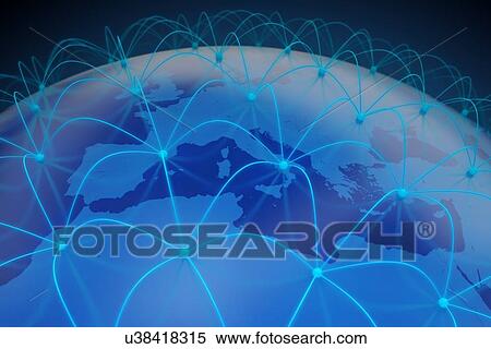 Stock Illustration - Networking, artwork. Fotosearch
