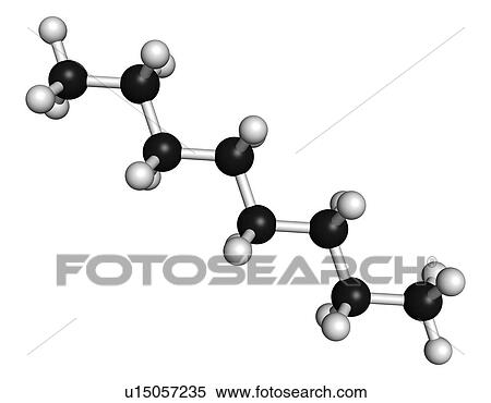 Stock Illustration - Octane hydrocarbon molecule. Fotosearch