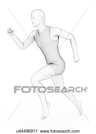 Person jogging, illustration View Large Illustration Stock Illustration - Person jogging, illustration. Fotosearch