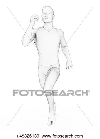 Person jogging, illustration View Large Illustration Stock Illustration - Person jogging, illustration. Fotosearch