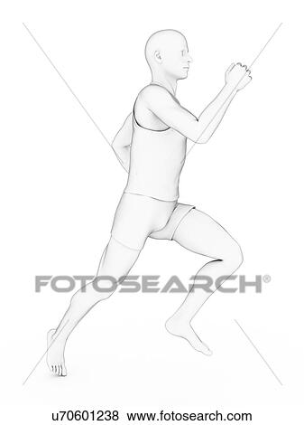 Stock Illustration - Person jogging, illustration. Fotosearch