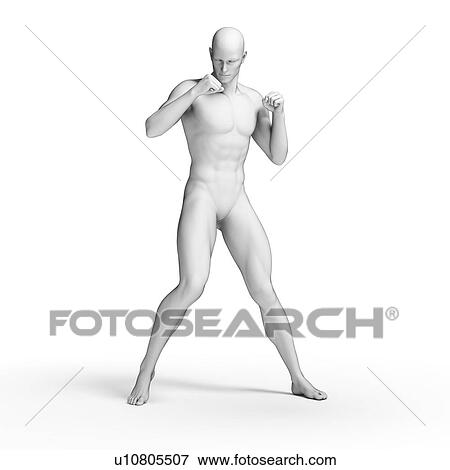 Stock Illustration - Person punching, illustration. Fotosearch