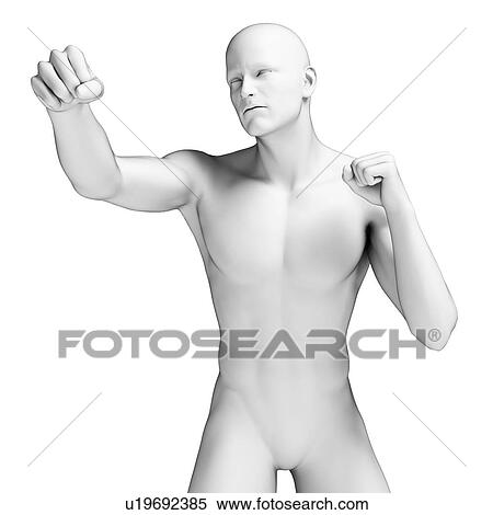 Person punching, illustration View Large Illustration Stock Illustration - Person punching, illustration. Fotosearch