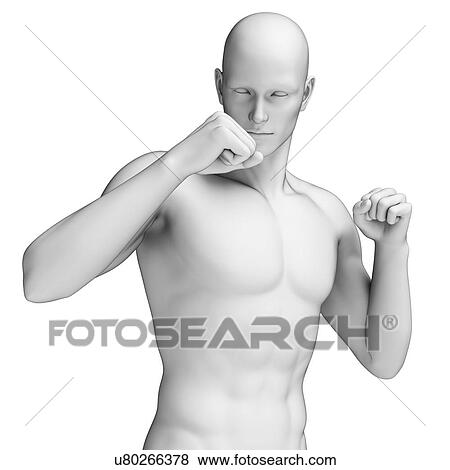 Stock Illustration - Person punching, illustration. Fotosearch