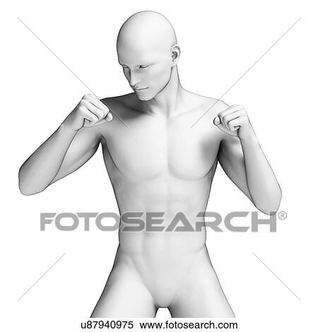 Stock Illustration - Person punching, illustration. Fotosearch