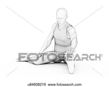 Person stretching, illustration View Large Illustration Stock Illustration - Person stretching, illustration. Fotosearch