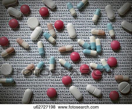 Pills and DNA View Large Photo Image Stock Photo - Pills and DNA. Fotosearch