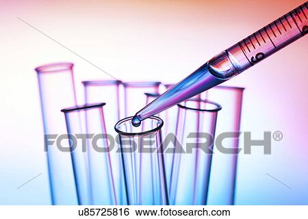 Stock Photograph - Pipette and test tubes. Fotosearch