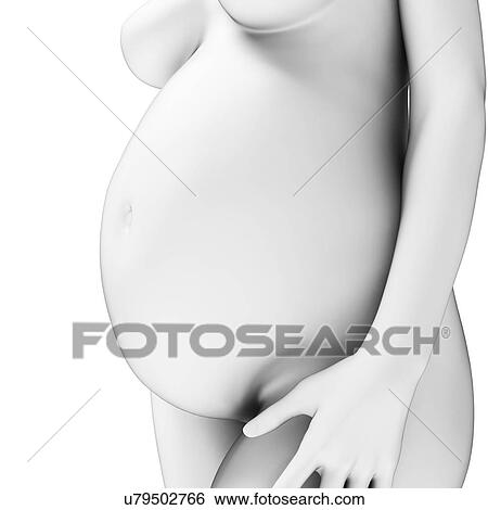 Pregnant woman, illustration View Large Illustration Stock Illustration - Pregnant woman, illustration. Fotosearch