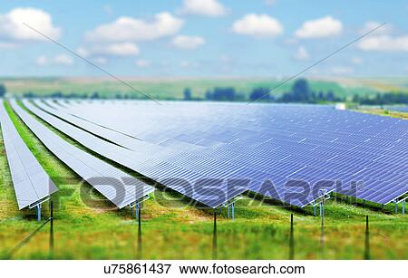 Stock Photo - Solar farm. Fotosearch