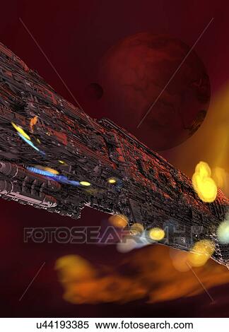 Stock Illustration - Spacecraft, illustration. Fotosearch