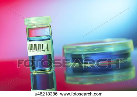 Stock Photograph - Test tube and petri dish. Fotosearch