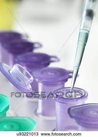 Stock Image - Test tubes and pipette. Fotosearch