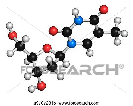 Thymidine nucleoside molecule View Large Illustration Stock Illustration - Thymidine nucleoside molecule. Fotosearch