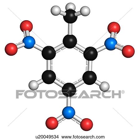 Trinitrotoluene high explosive molecule View Large Illustration Stock Illustration - Trinitrotoluene high explosive molecule. Fotosearch