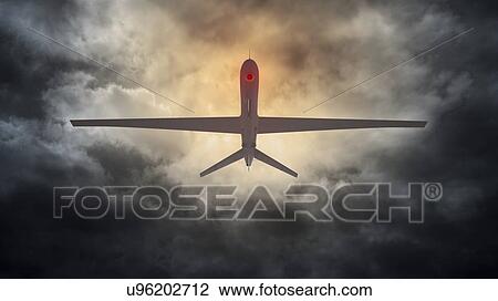Unmanned drone, artwork View Large Illustration Drawing - Unmanned drone, artwork. Fotosearch