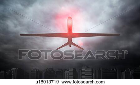 Stock Illustration - Unmanned drone, artwork. Fotosearch