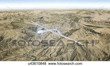 Stock Illustration - Unmanned drone, artwork. Fotosearch