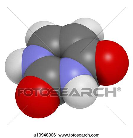 Stock Illustration - Uracil nucleobase molecule. Fotosearch