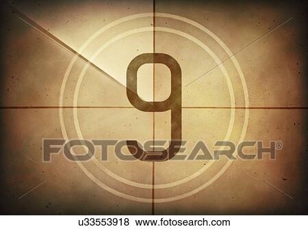Vintage movie countdown, illustration View Large Illustration Stock Illustration - Vintage movie countdown, illustration. Fotosearch