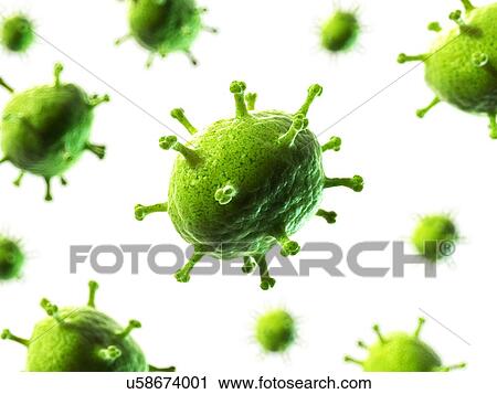 Virus, illustration View Large Illustration Clip Art - Virus, illustration. Fotosearch