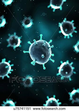 Clip Art - Virus, illustration. Fotosearch