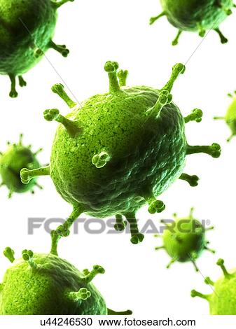 Clipart - Virus, illustration. Fotosearch