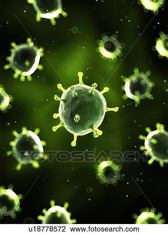Virus, illustration View Large Illustration Drawing - Virus, illustration. Fotosearch