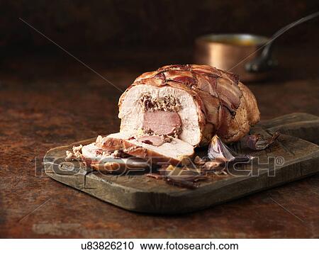 Christmas dinner. Turkey & gammon roast with pork, apple & cranberry stuffing with red onions View Large Photo Image Stock Image - Christmas dinner. Turkey & gammon roast with pork, apple & cranberry stuffing with red onions. Fotosearch
