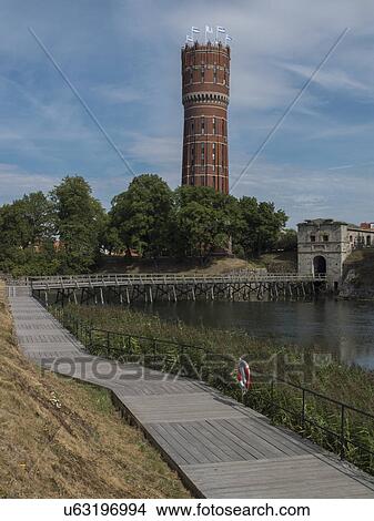 Picture - Moat and historic tower, Oland, Sweden. Fotosearch