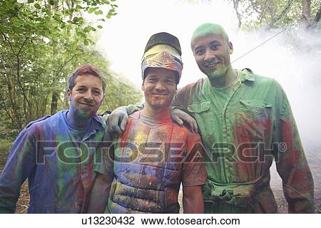 Paintball players in paintball wear marked with paint View Large Photo Image Stock Image - Paintball players in paintball wear marked with paint. Fotosearch