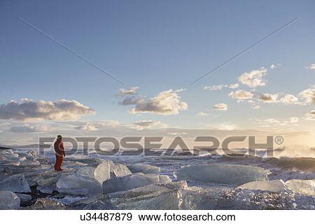 Stock Photo - Skaftafell National Park, Jokulsarlon Glacier Lagoon, Iceland. Fotosearch
