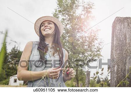 Young woman enjoying nature, Roznov, Czech Republic View Large Photo Image Stock Photography - Young woman enjoying nature, Roznov, Czech Republic. Fotosearch